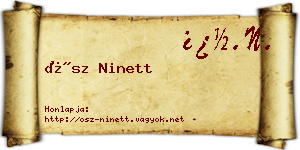 Ősz Ninett névjegykártya